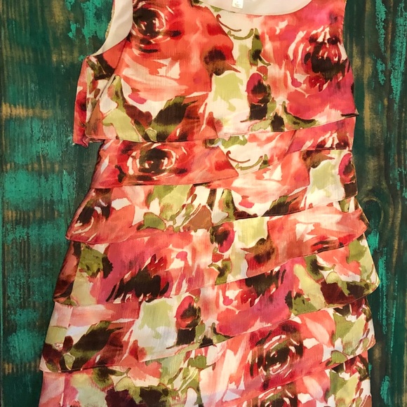 Shades of Pink and Green Dress - Picture 1 of 4